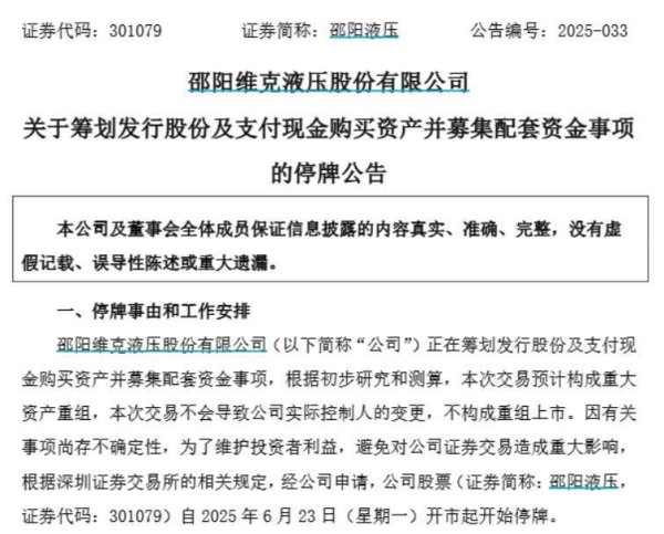 广源优配 邵阳液压：拟购买新承航锐股权，股票明起停牌