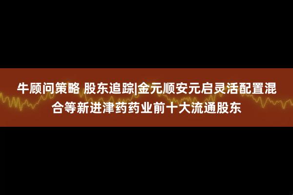 牛顾问策略 股东追踪|金元顺安元启灵活配置混合等新进津药药业前十大流通股东